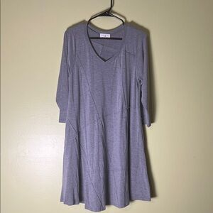 Thyme & honey Elegant Gray Women's dress size Large 3/4 sleeve